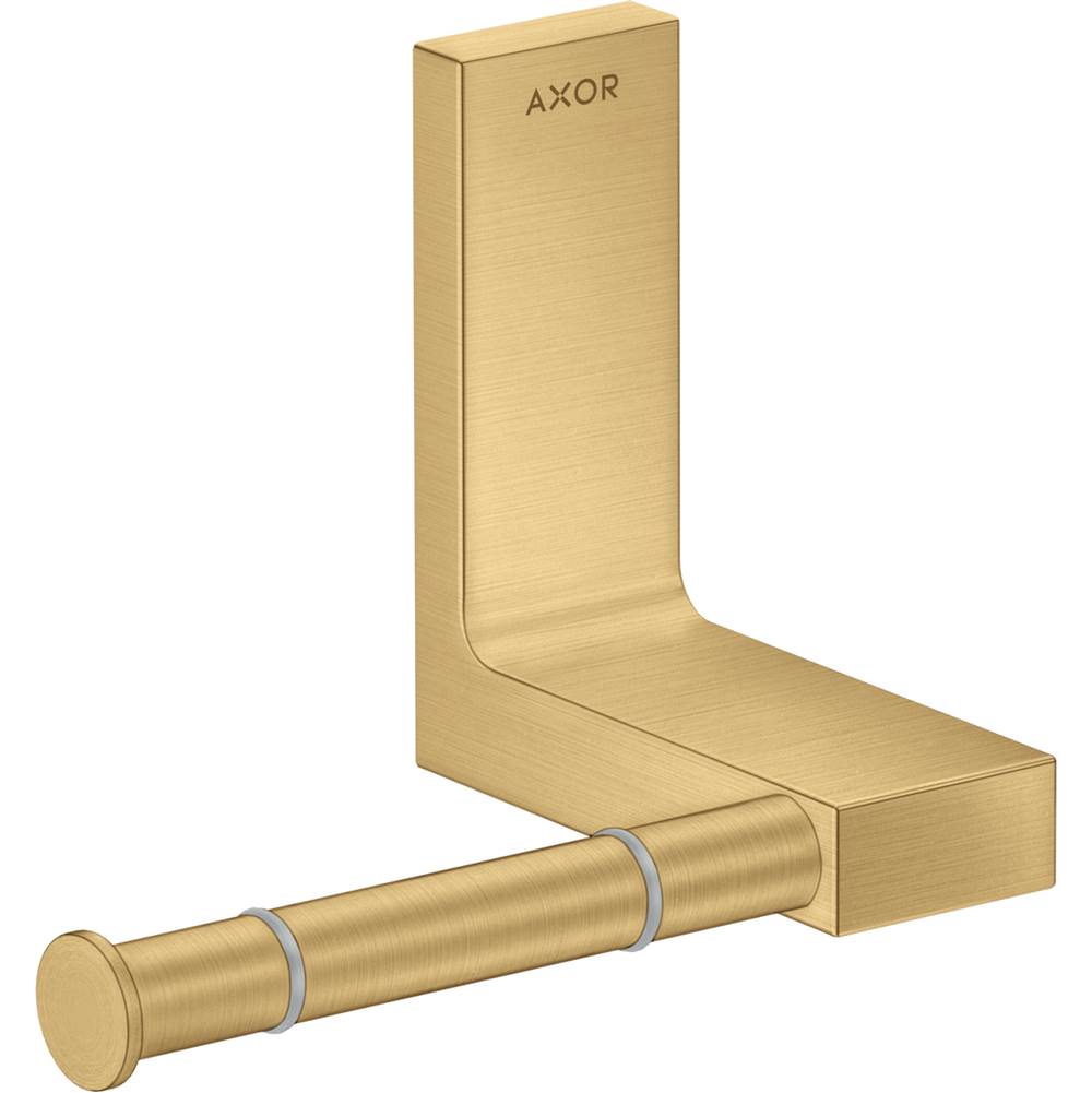 Axor Universal Rectangular Toilet Paper Holder in Brushed Gold Optic