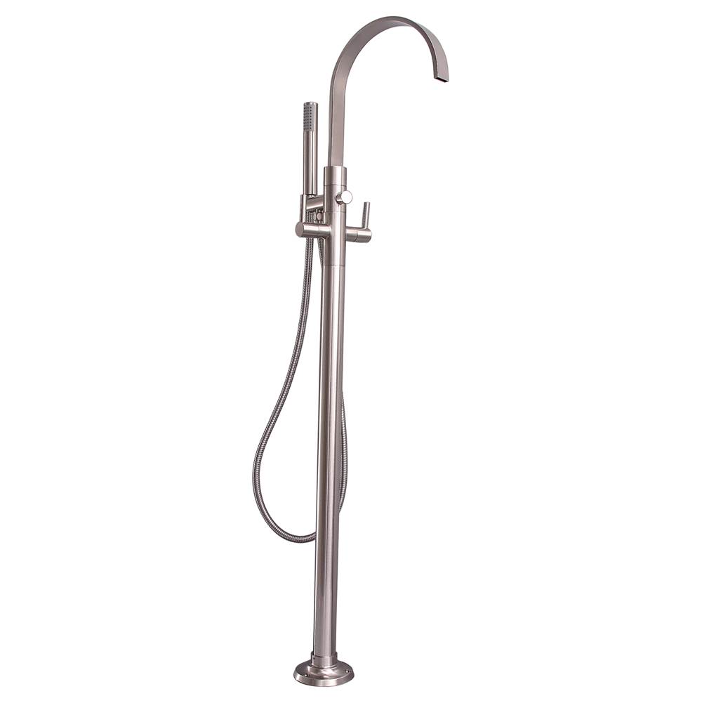 Barclay Dixville Freestanding Faucetwith Metal Lever handles, BN