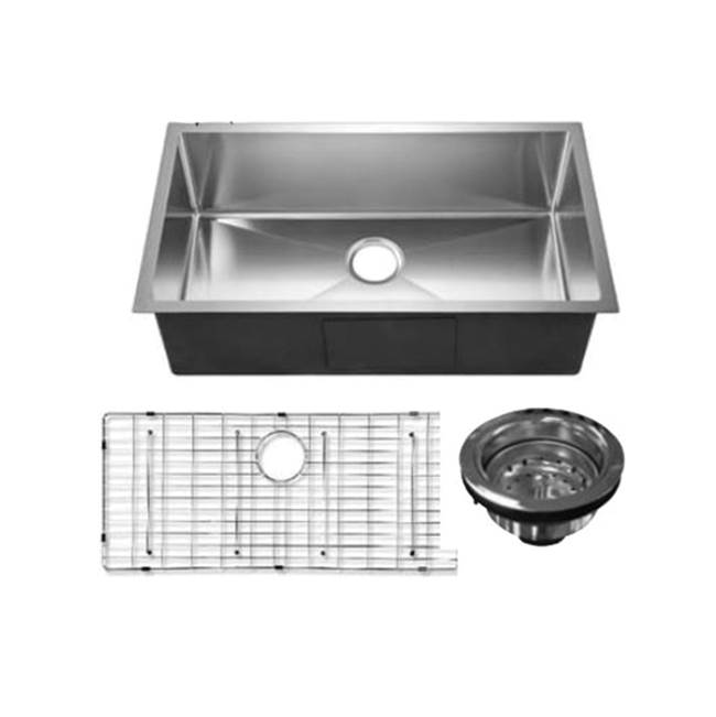 Barclay Fabyan 32''Gold SS Kitchen Sink W/Gold Wiregrid And Strainer