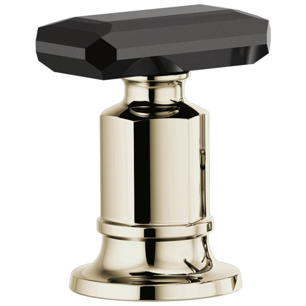 Brizo Invari® Roman Tub Faucet Black Crystal Knob Handle Kit