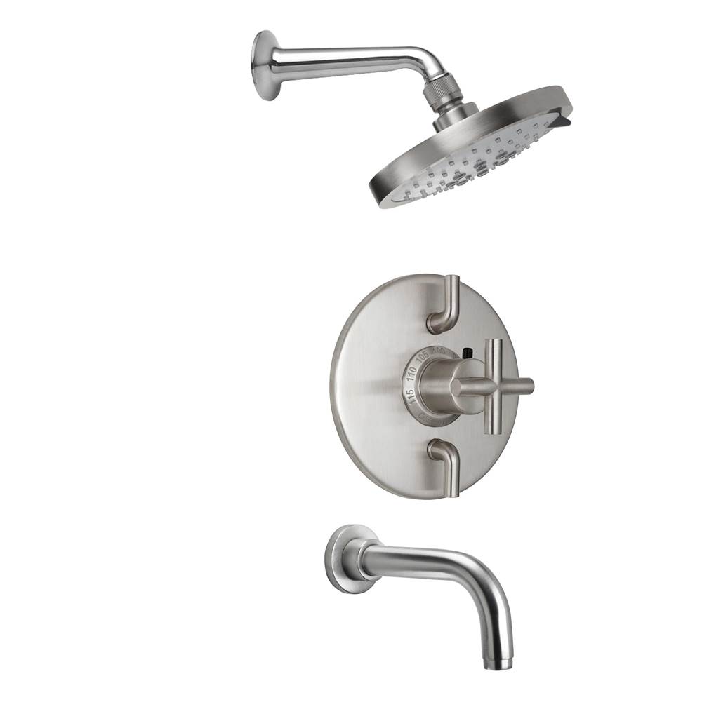 California Faucets Tiburon Styletherm 1/2'' Thermostatic Shower System with Showerhead and  Tub Spout