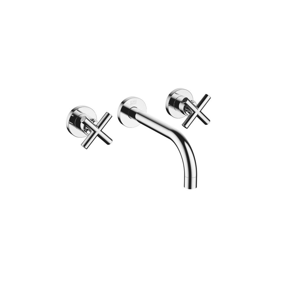 Dornbracht Wall-Mounted Three-Hole Lavatory Mixer Without Drain In Brushed Durabrass