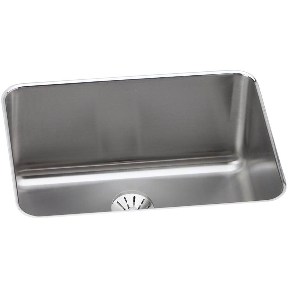 Elkay Lustertone Classic Stainless Steel 25-1/2'' x 19-1/4'' x 10'', Single Bowl Undermount Sink with Perfect Drain