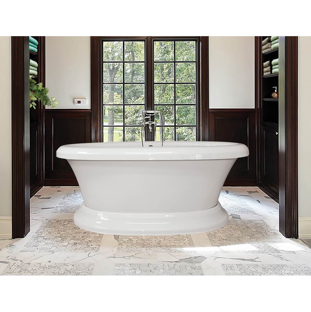 Hydro Massage Products Bello 7239SD Free Standing Heated Soaking Tub with Pedestal & Access Panel