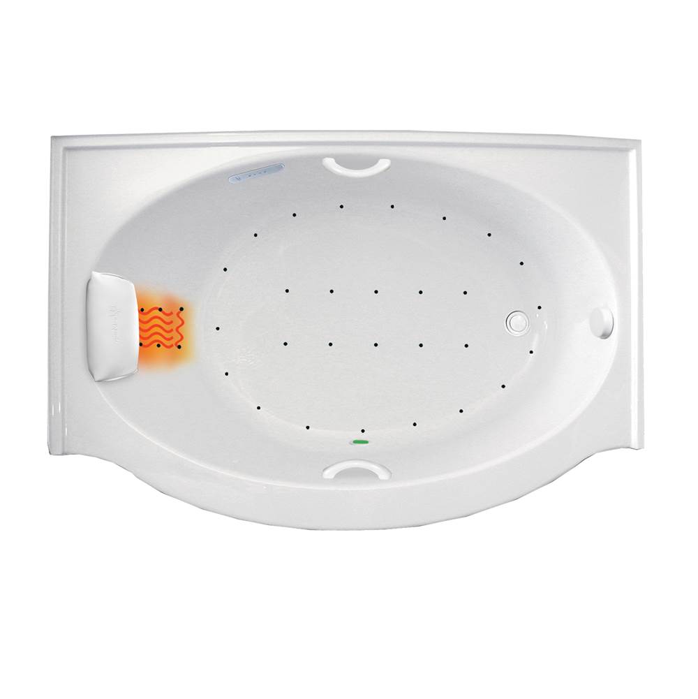 Hydro Massage Products Escape 6031SKTF Air Platinum Whirlpool Tub with Skirt & Tile Flange (Right Hand Drain)