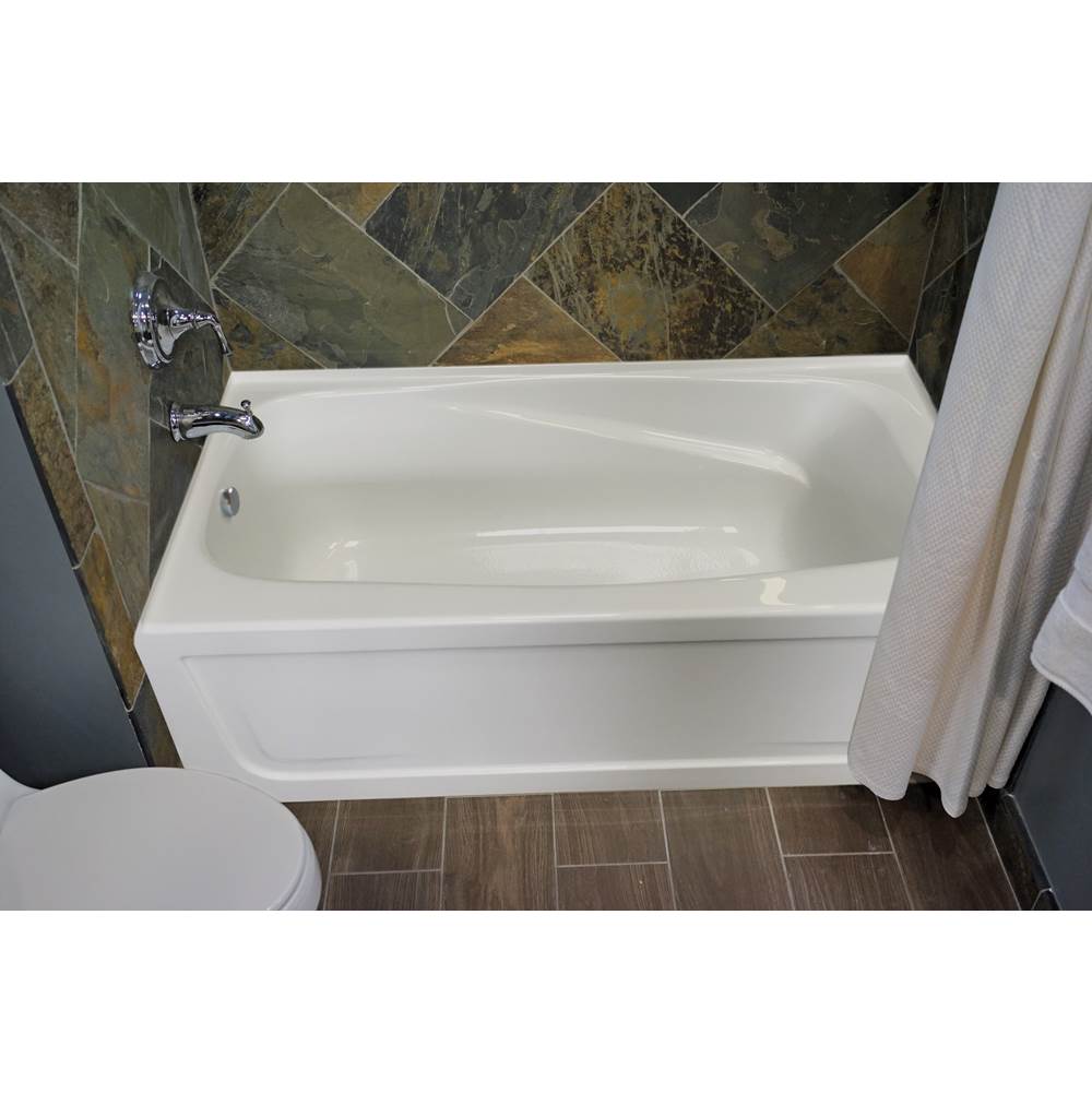 Hydro Massage Products Mystique 7232SKTF Hydro Silver Whirlpool Tub with Skirt & Tile Flange (Right Hand Drain)