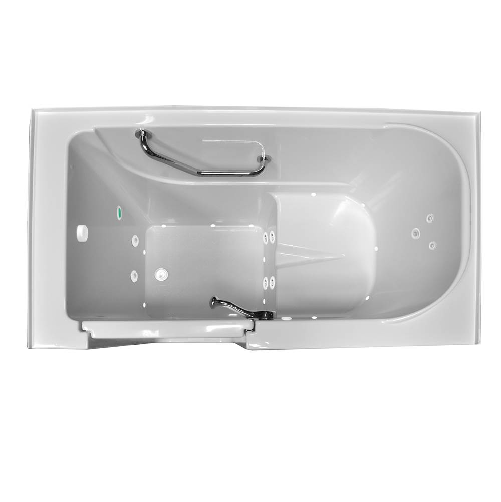 Hydro Massage Products Tranquil 5226 Combination Silver Walk-In Whirlpool Tub (Right Hand Hinge)
