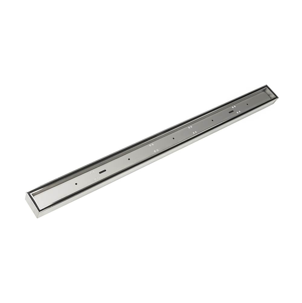 Infinity Drain 60'' FX Low Profile Series Complete Kit with Tile Insert Frame in Satin Stainless
