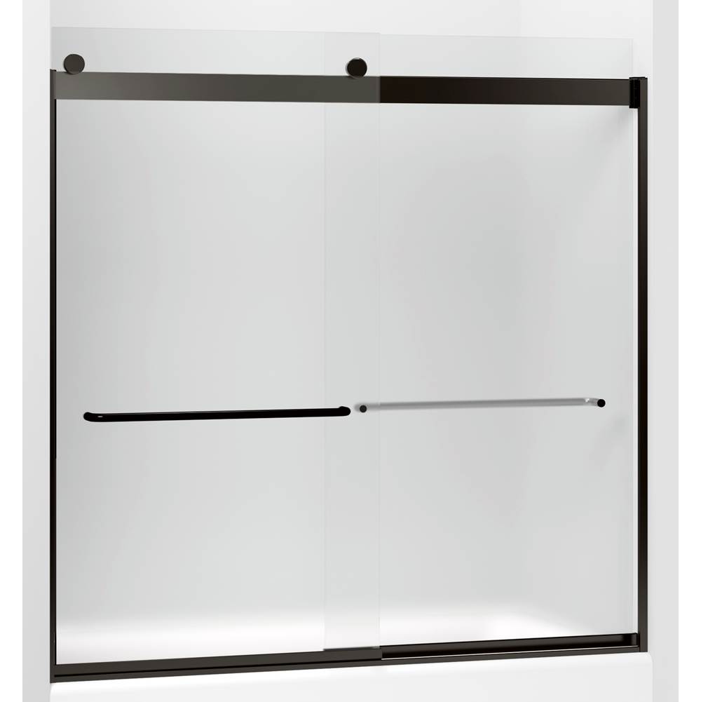 Kohler Levity® Sliding bath door, 59-3/4'' H x 56-5/8 - 59-5/8'' W, with 1/4'' thick Frosted glass