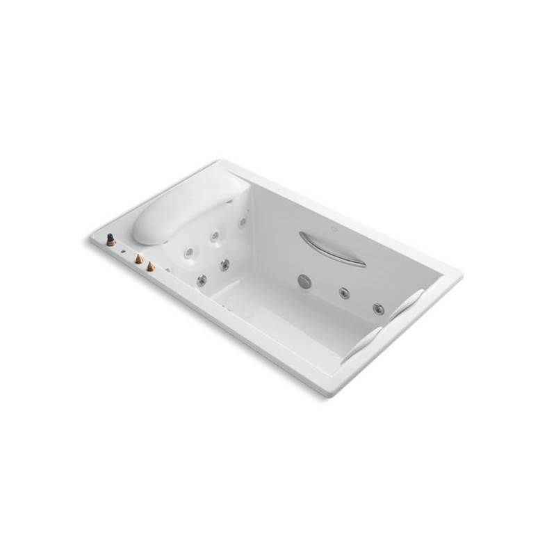 Kohler RiverBath® 75'' x 45'' drop-in whirlpool with integral fill and heater without jet trim