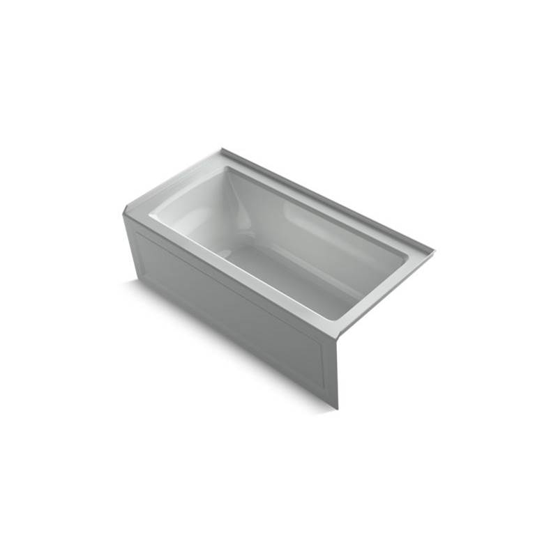 Kohler Archer® 60'' x 30'' alcove bath with Bask® heated surface, integral apron, integral flange, and right-hand drain