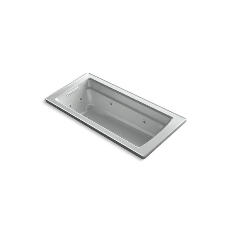 Kohler Archer® 66'' x 32'' drop-in whirlpool bath with end drain and heater