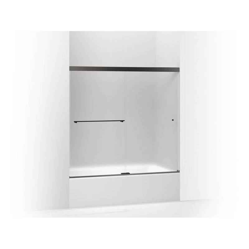 Kohler Revel® Sliding bath door, 62'' H x 56-5/8 - 59-5/8'' W, with 5/16'' thick Frosted glass