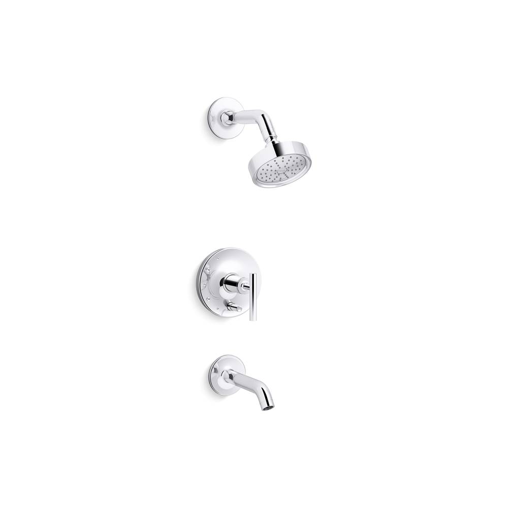 Kohler Purist® Rite-Temp® bath and shower trim with lever handle and 1.75 gpm showerhead