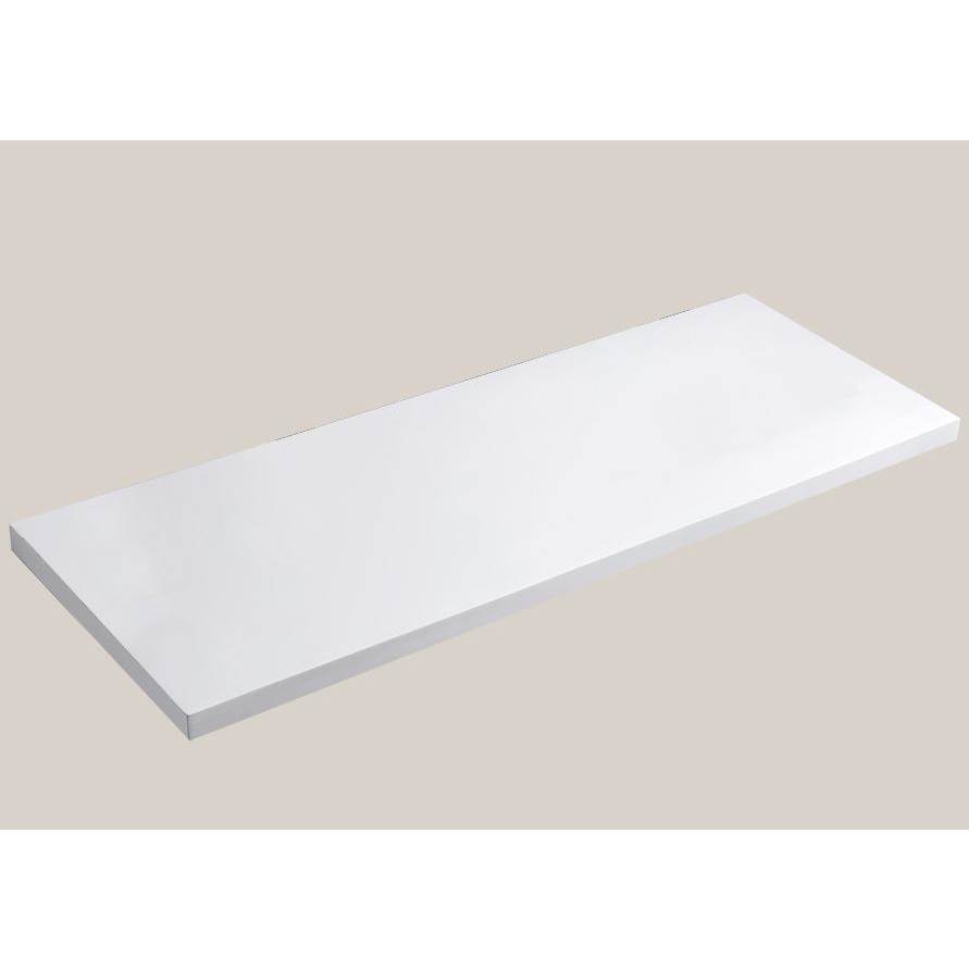 Madeli Urban-18 48''W Solid Surface , Slab No Cut-Out. Glossy White, 48''X 18''X 3/4''