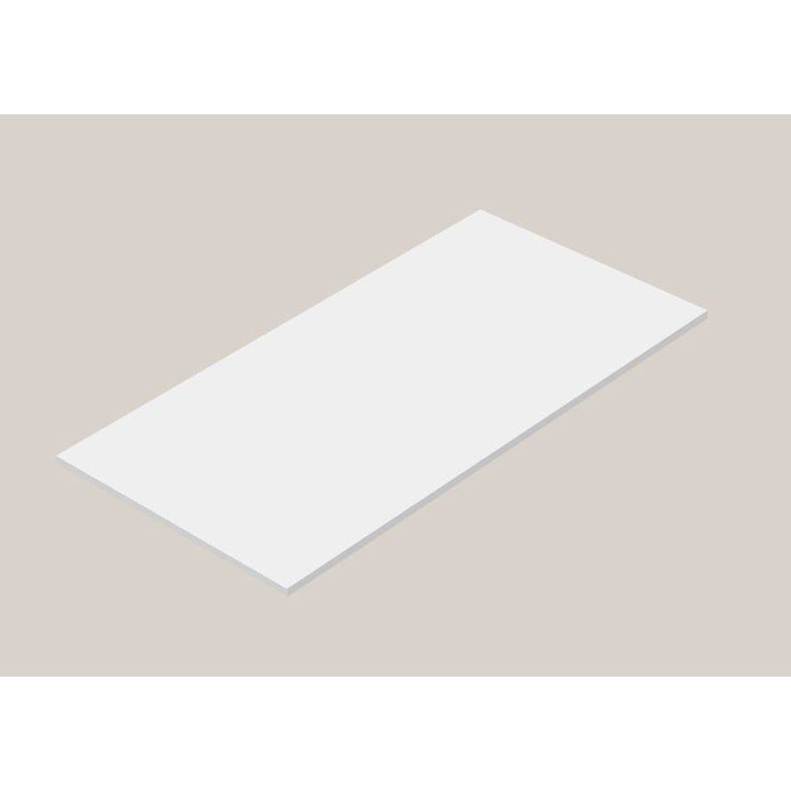 Madeli Urban-22 60''W Solid Surface , Slab No Cut-Out. Matte White, 60''X 22''X 3/4''
