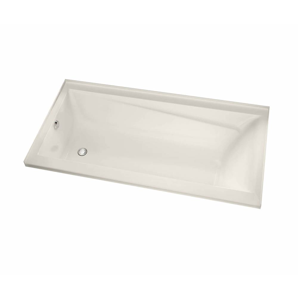 Maax Exhibit 6036 IF Acrylic Alcove Right-Hand Drain Combined Whirlpool & Aeroeffect Bathtub in Biscuit