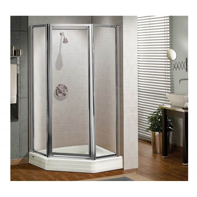 Maax Silhouette Plus Neo-angle 36 x 36 x 70 in. Pivot Shower Door for Corner Installation with Clear glass in Chrome