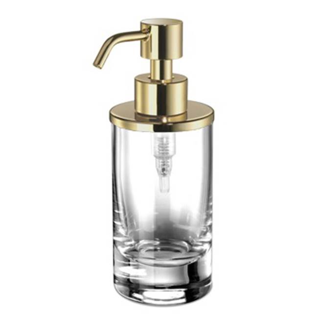 Nameeks Round Clear Crystal Glass Soap Dispenser