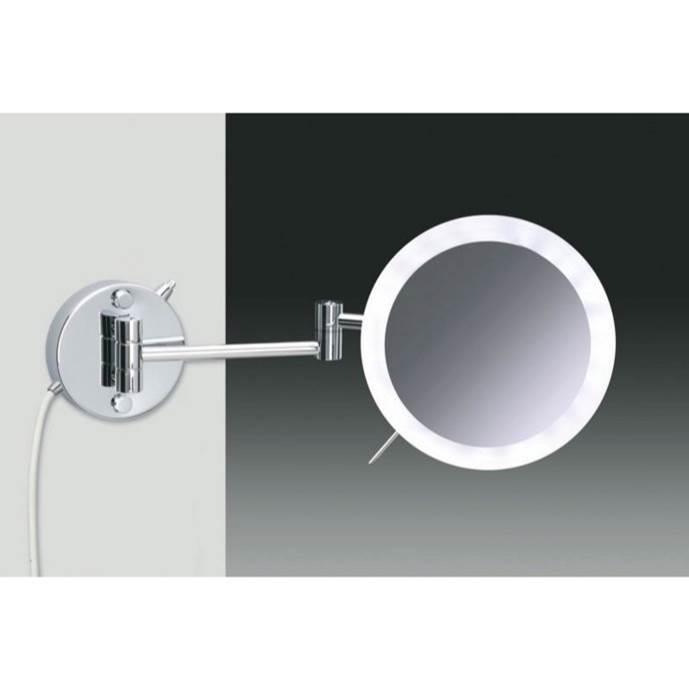 Nameeks Wall Mounted Hardwired Chrome 3x Lighted Magnifying Mirror