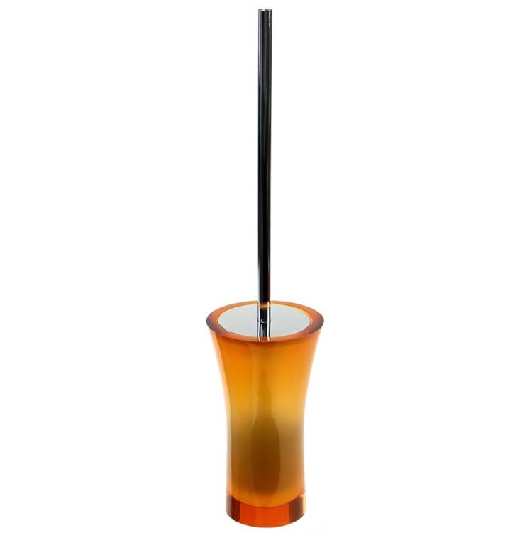 Nameeks Free Standing Toilet Brush Holder Made From Thermoplastic Resins in Orange Finish
