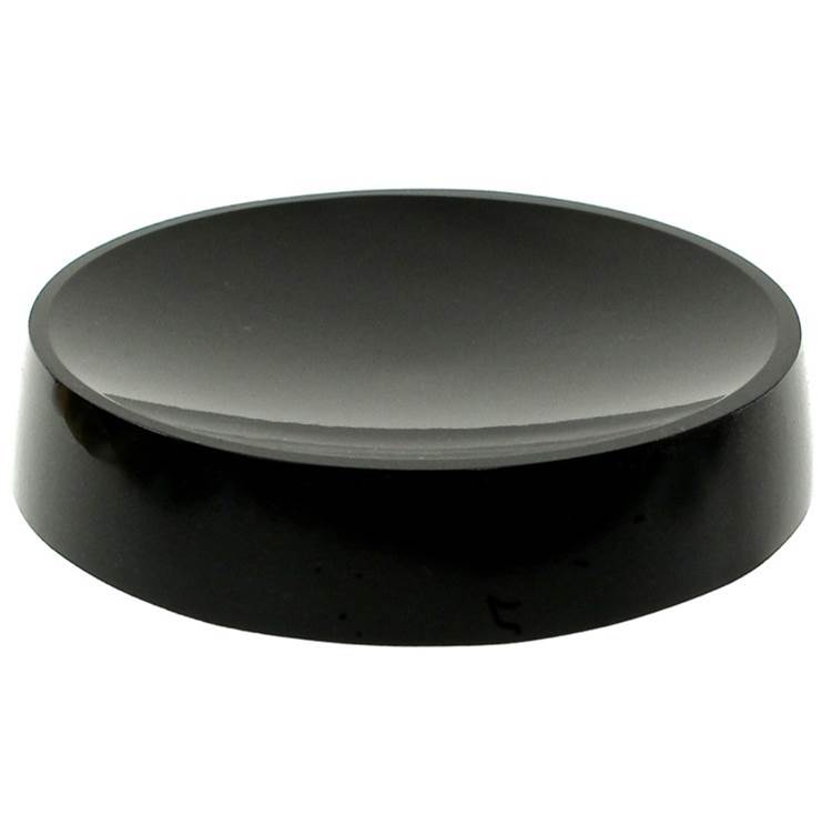 Nameeks Round Black Free Standing Soap Dish in Resin