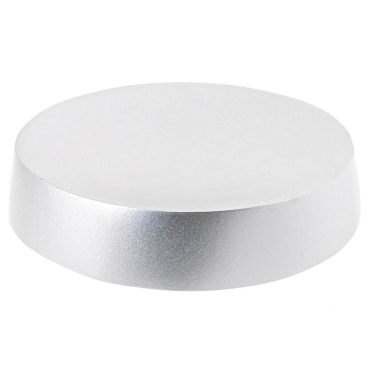 Nameeks Free Standing Silver Round Soap Dish in Resin
