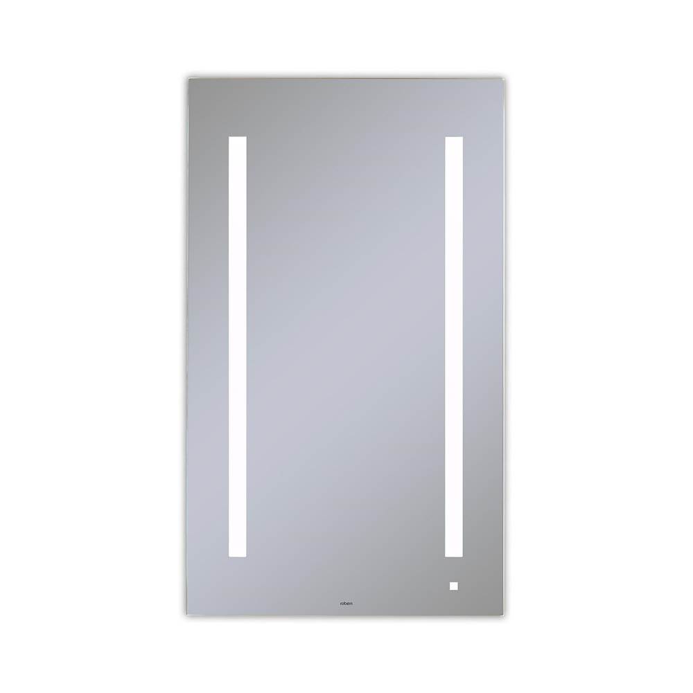 Robern AiO Lighted Mirror, 24'' x 40'' x 1-1/2'', LUM Lighting, 4000K Temperature (Cool Light), Dimmable, OM Audio, USB Charging Ports