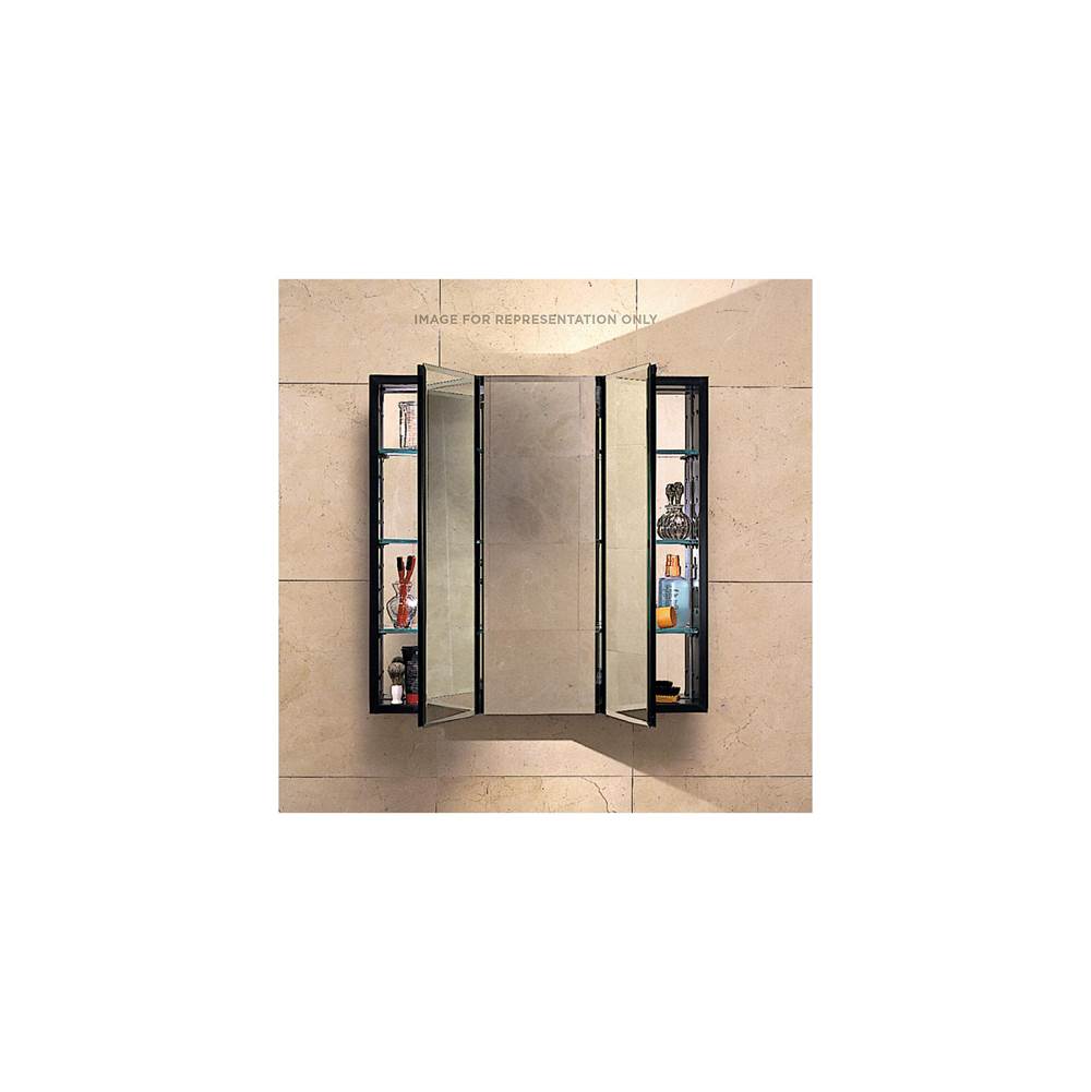 Robern PL Series Cabinet, 30'' x 30'' x 4'', Three Door, Bevel Edge, Classic Gray Interior, Electric