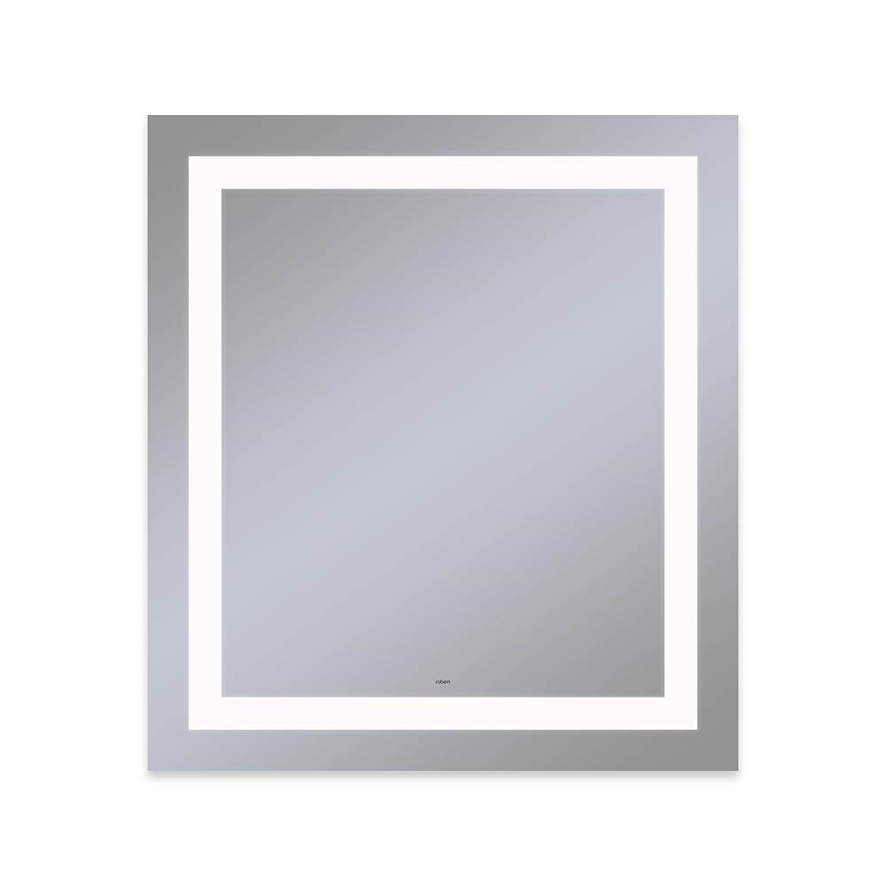 Robern Vitality Lighted Mirror, 36'' x 40'' x 1-3/4'', Rectangle, Inset Light Pattern, 4000K Temperature (Cool Light), Dimmable, Defogger