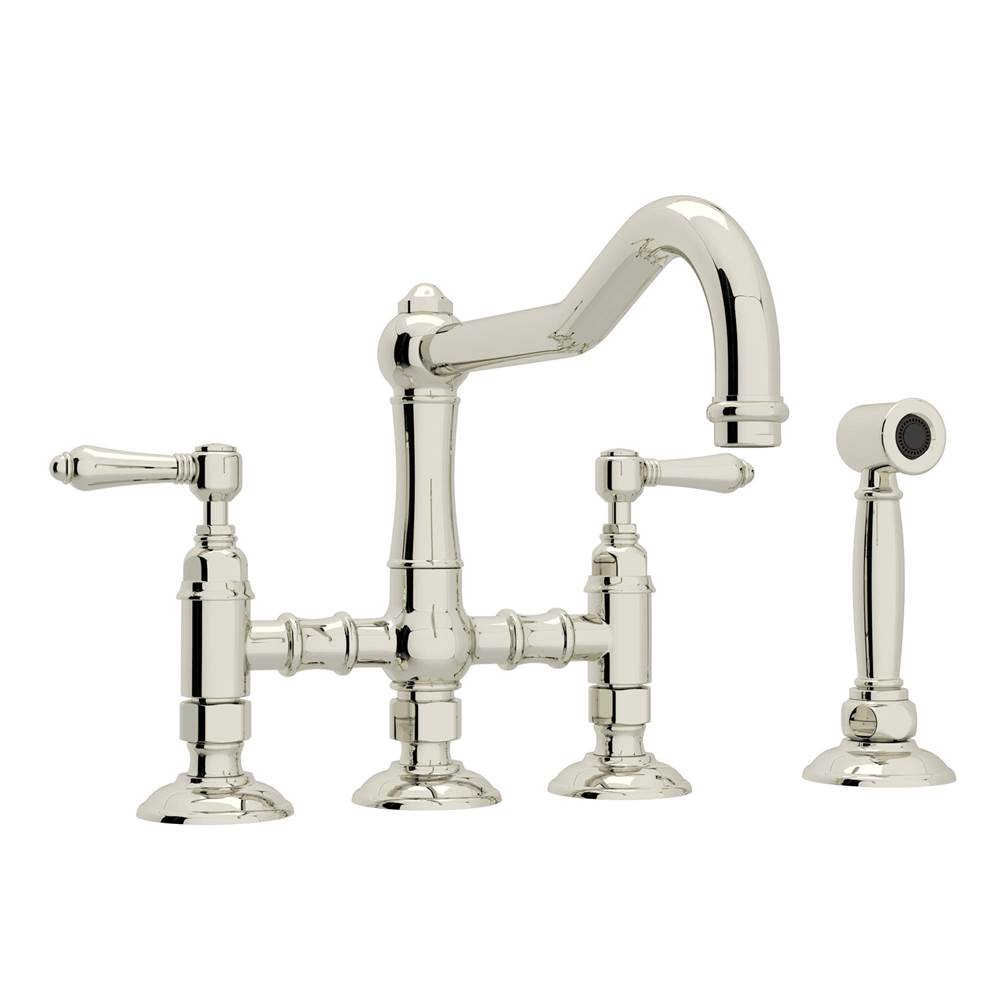 Rohl Acqui® Bridge Kitchen Faucet With Side Spray