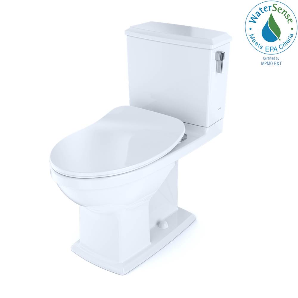 TOTO Toto® Connelly® Two-Piece Elongated Dual Flush 1.28 And 0.9 Gpf With Cefiontect® And Right Lever, Washlet®+ Ready, Cotton White