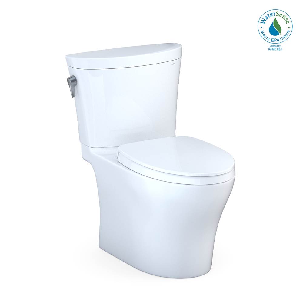 TOTO Toto® Aquia Iv® Arc Two-Piece Elongated Dual Flush 1.28 And 0.9 Gpf Universal Height Toilet With Cefiontect®, Washlet®+ Ready, Cotton White
